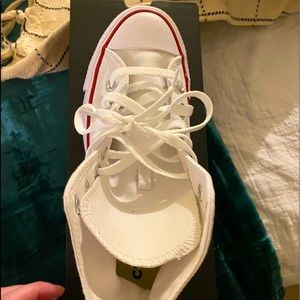 White Converse High Tops